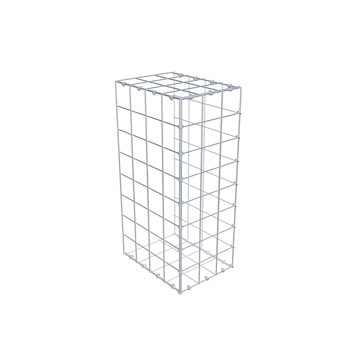 Type 2 oplegkorf 80 cm x 40 cm x 30 cm (L x H x D), maaswijdte 10 cm x 10 cm, C-ring
