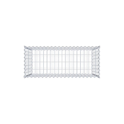 Schanskorf 100 cm x 70 cm x 40 cm (L x H x D), maaswijdte 5 cm x 10 cm, spiraalvormig
