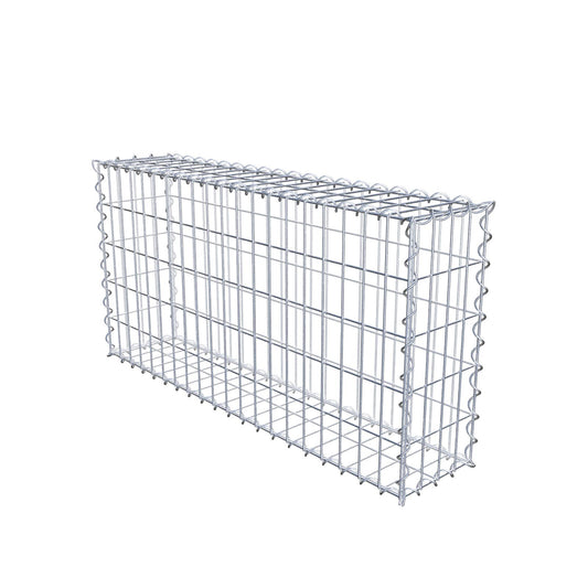 Lot de 2 gabions 100 cm x 50 cm x 20 cm (L x H x P), mailles 5 x 10 cm, spirale