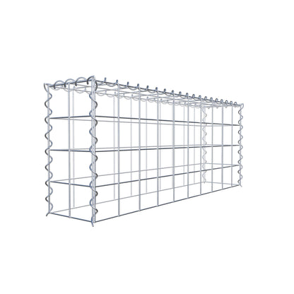 Opvokset gabion type 3 100 cm x 40 cm x 20 cm (L x H x D), maskestørrelse 10 cm x 10 cm, spiral