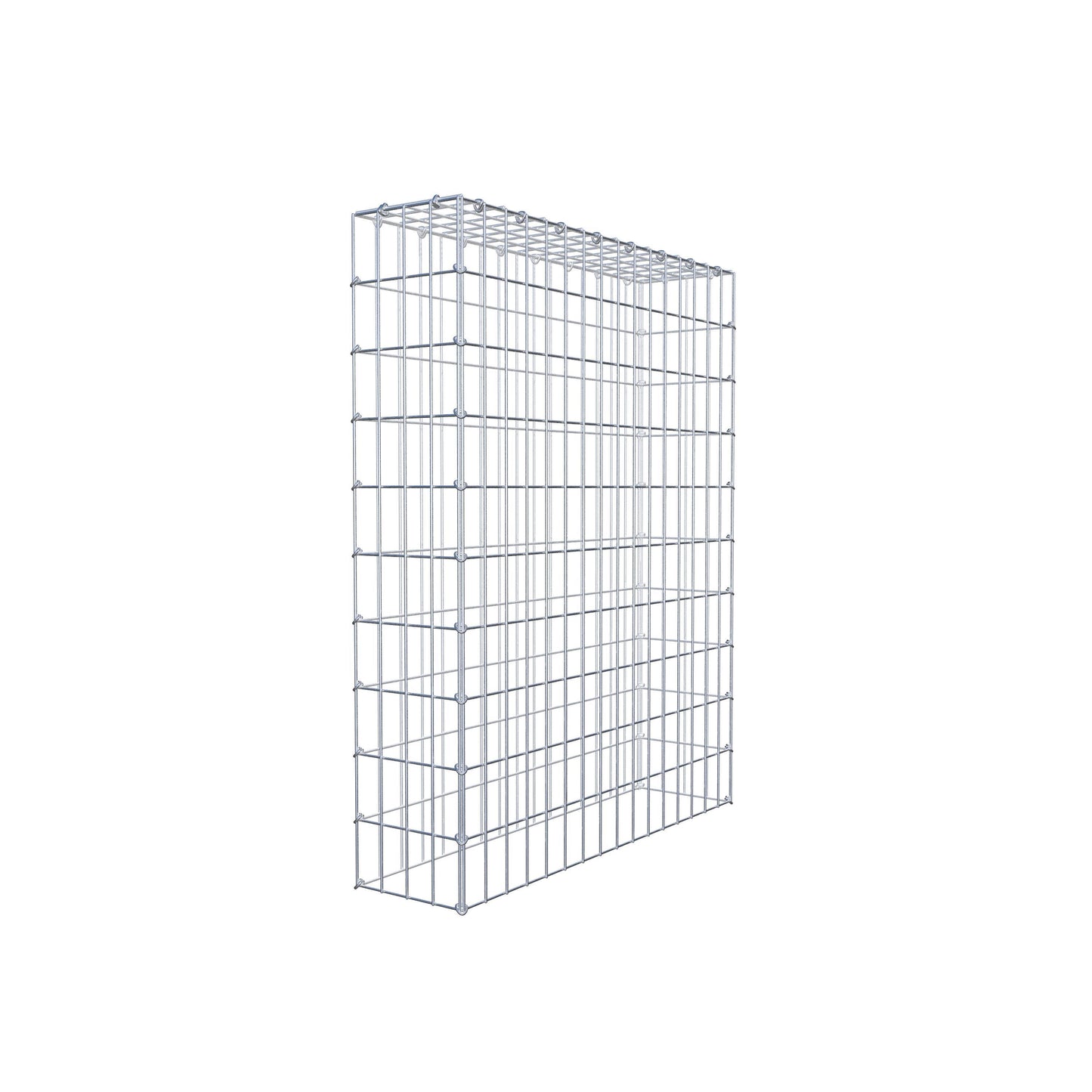 Monteret gabion type 3 100 cm x 80 cm x 20 cm (L x H x D), maskestørrelse 5 cm x 10 cm, C-ring