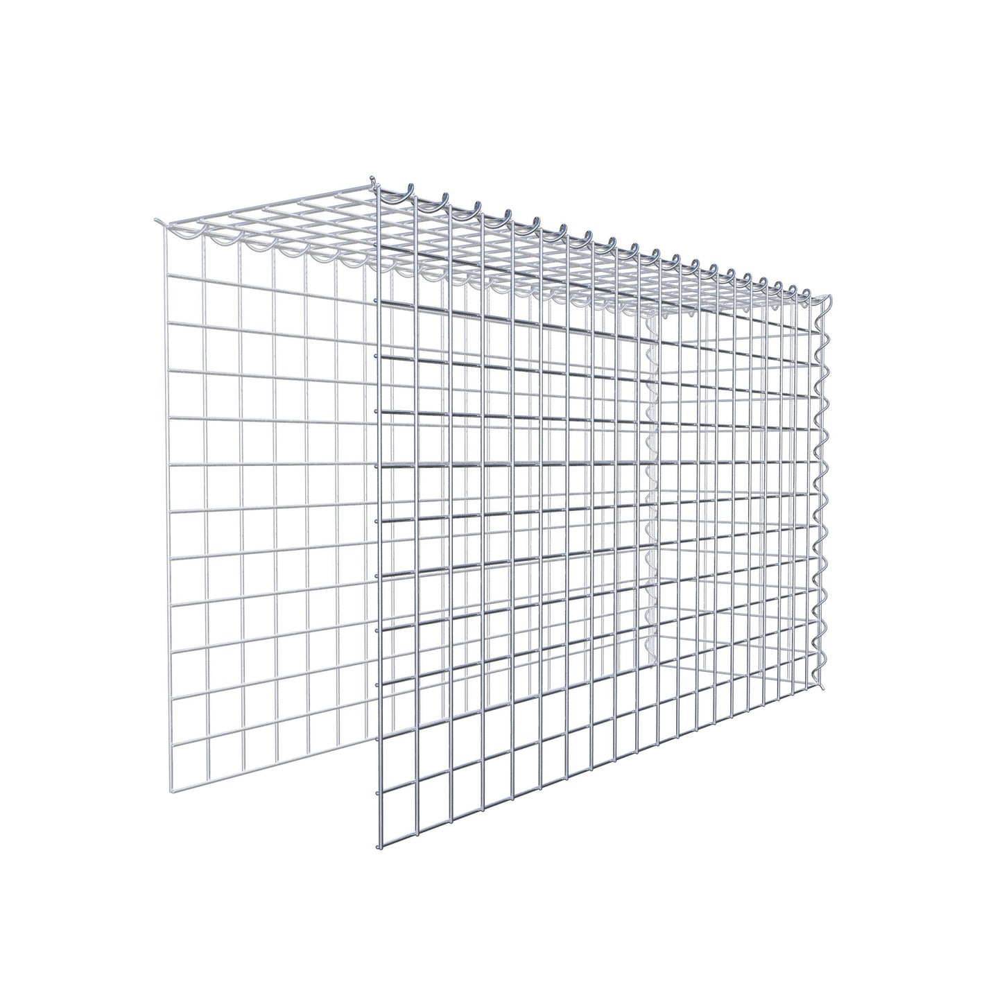 Gabion rapporté type 4 100 cm x 60 cm x 30 cm (L x H x P), mailles 5 cm x 5 cm, spirale
