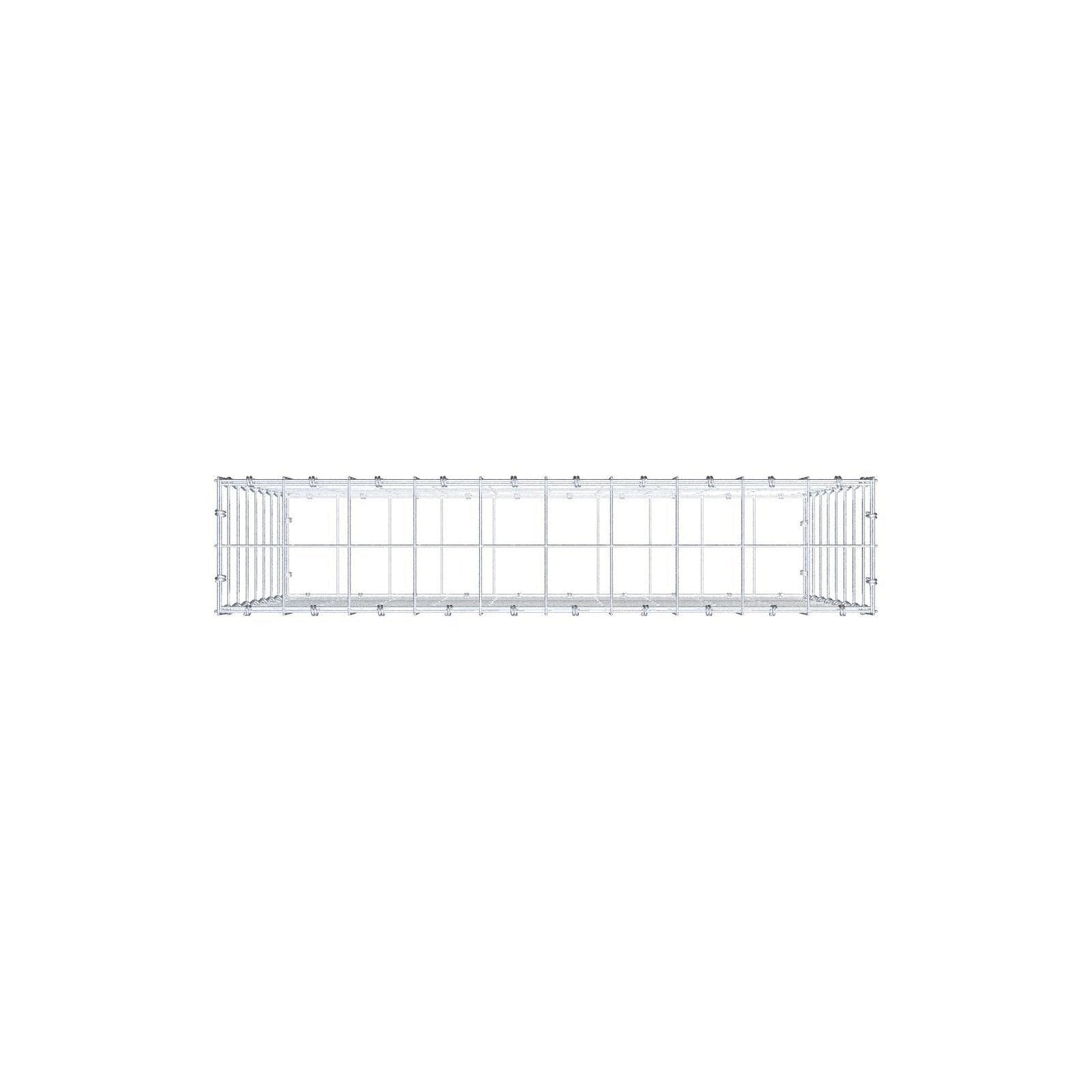 Gabion 100 cm x 80 cm x 20 cm (L x H x D), maskestørrelse 10 x 10 cm, spiralring