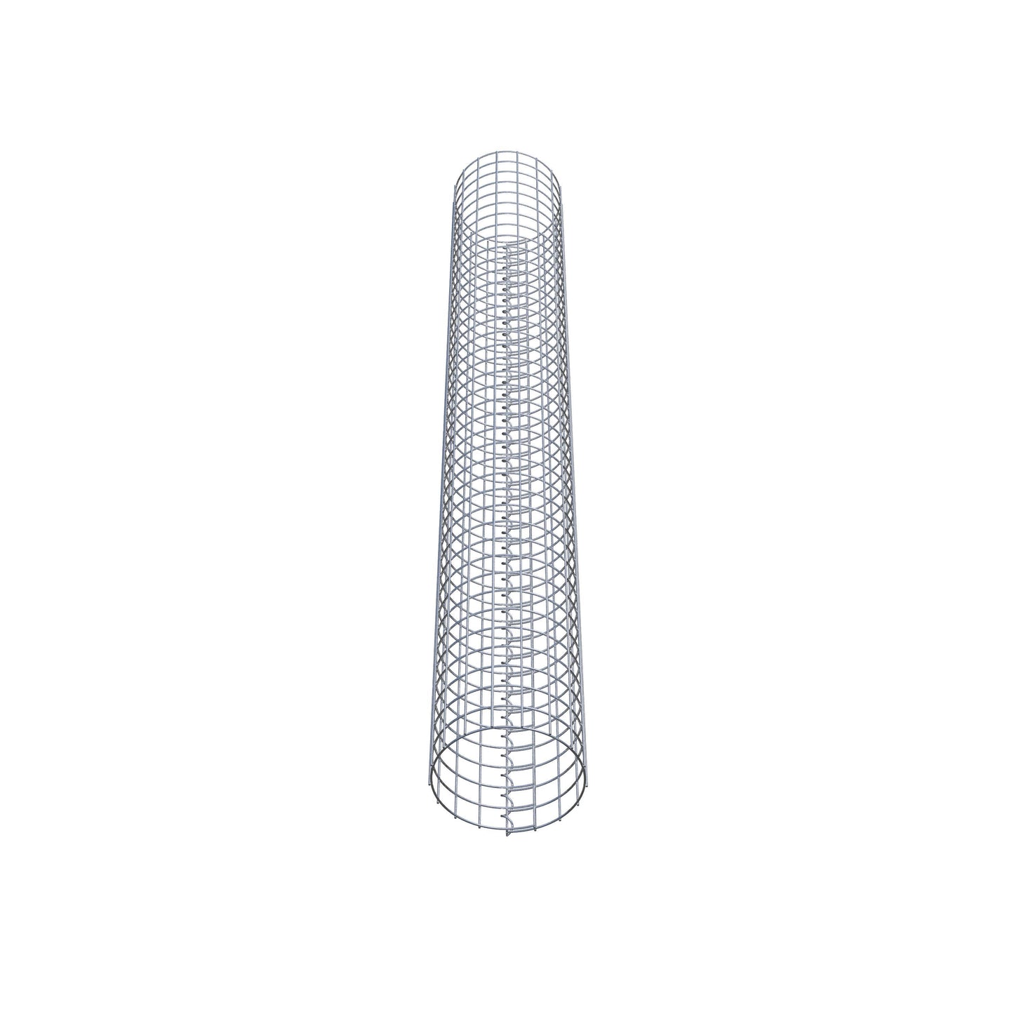 Colonne de gabion ronde galvanisée à chaud, 27 cm de diamètre, 200 cm de hauteur, MW 5 cm x 5 cm