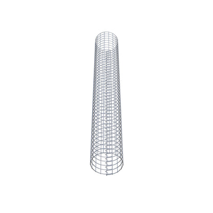 Colonne de gabion ronde galvanisée à chaud, 27 cm de diamètre, 200 cm de hauteur, MW 5 cm x 5 cm