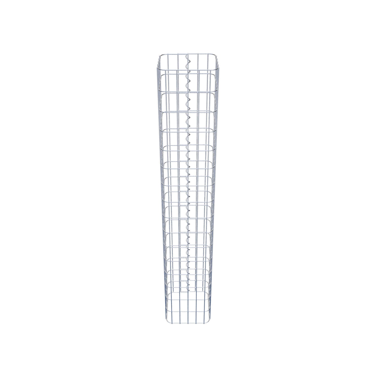 Columna de gaviones angular 27 cm x 27 cm, 160 cm de altura, MW 5 cm x 10 cm