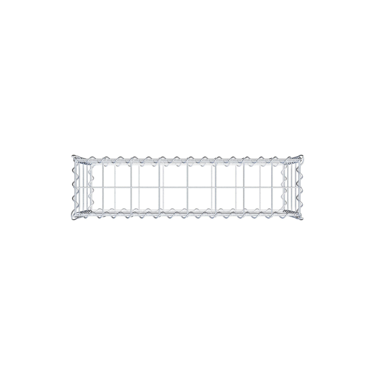 Gabion 80 cm x 40 cm x 20 cm (L x H x D), maskstorlek 10 cm x 10 cm, spiral