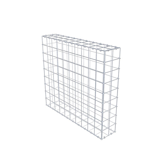 Gabion 100 cm x 90 cm x 20 cm (L x H x D), maskestørrelse 10 x 10 cm, spiralring