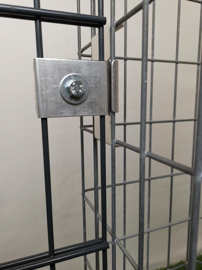 Klämma med staketfäste 5 x 10 cm för dubbelt trådnät, aluminium