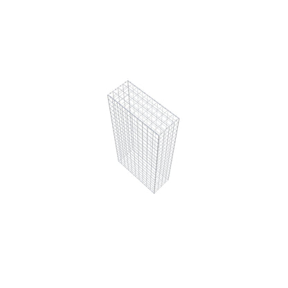Gabione 200 cm x 100 cm x 40 cm (L x H x T), Maschenweite 10 cm x 10 cm, C-Ring
