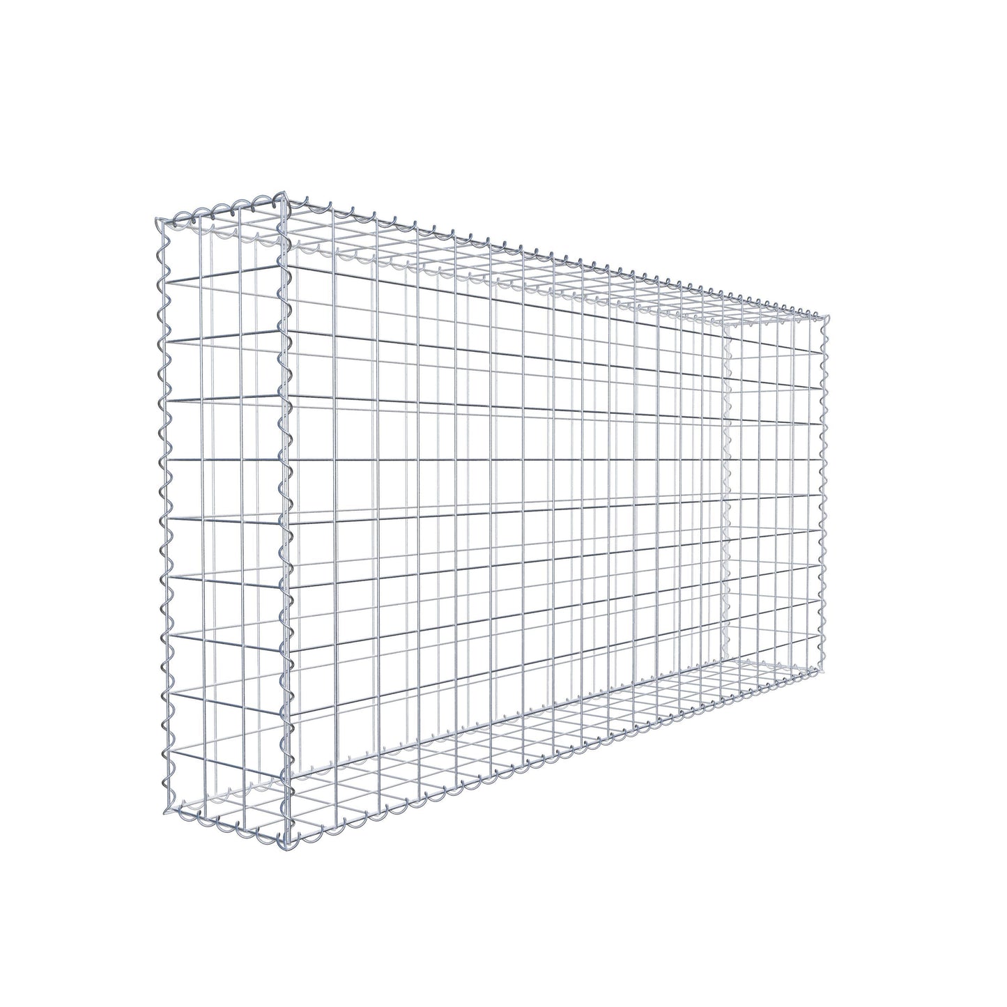 Schanskorf 200 cm x 100 cm x 30 cm (L x H x D), maaswijdte 10 cm x 10 cm, spiraalvormig