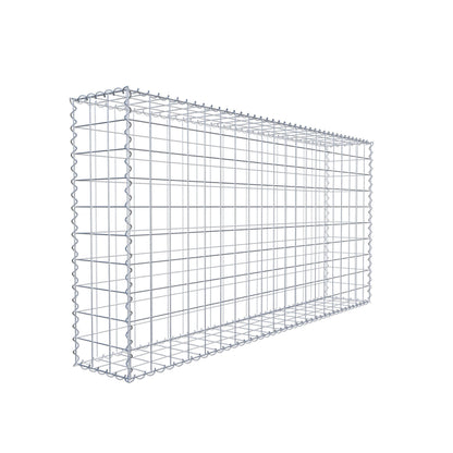 Schanskorf 200 cm x 100 cm x 30 cm (L x H x D), maaswijdte 10 cm x 10 cm, spiraalvormig