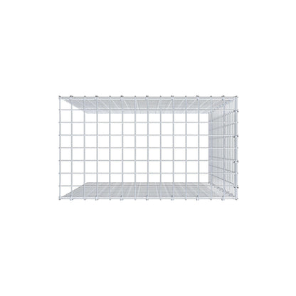 Typ 4 påbyggnadsgabion 100 cm x 70 cm x 40 cm (L x H x D), maskstorlek 5 cm x 5 cm, C-ring