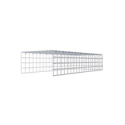 Gabbione fissabile tipo 4 100 cm x 20 cm x 40 cm (L x H x P), maglia 5 cm x 5 cm, anello a C