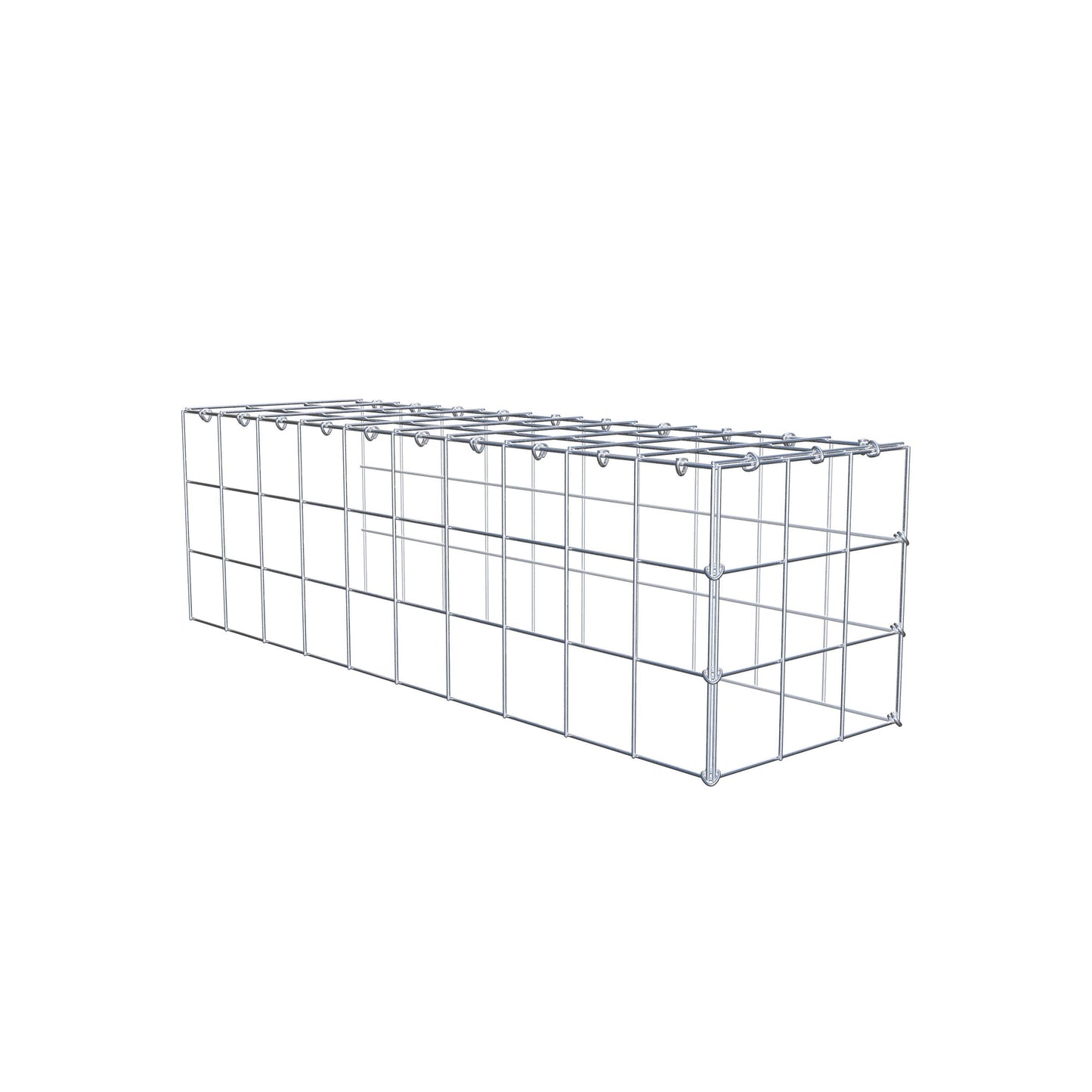Extra gabion typ 4 100 cm x 30 cm x 30 cm (L x H x D), maskstorlek 10 cm x 10 cm, C-ring