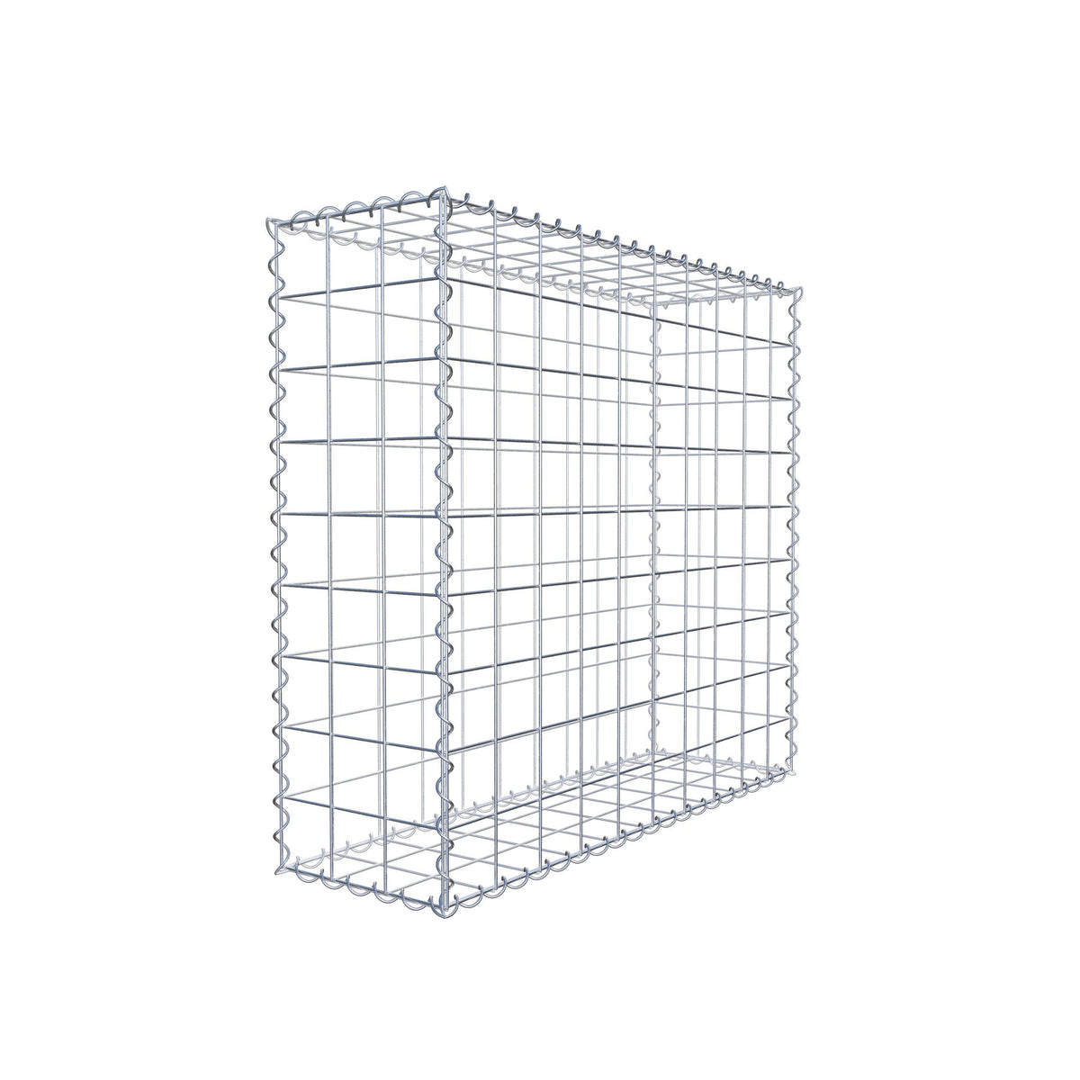 Gabion 100 cm x 90 cm x 30 cm (L x H x D), mesh size 10 cm x 10 cm, spiral