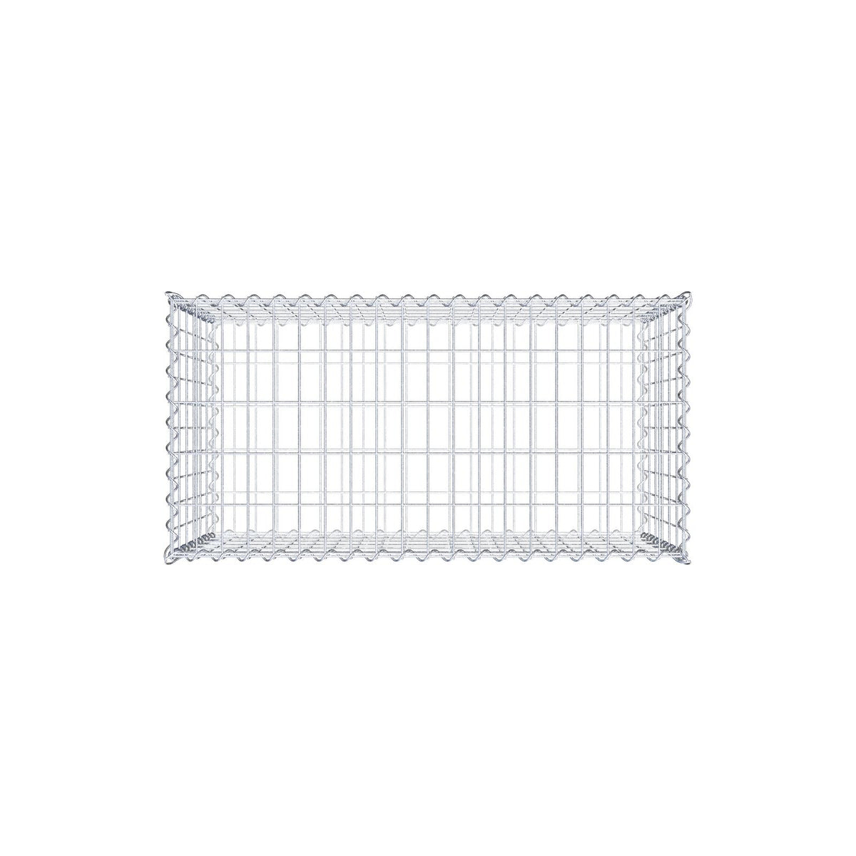 Gabion 100 cm x 60 cm x 50 cm (L x H x D), maskstorlek 5 cm x 10 cm, spiral