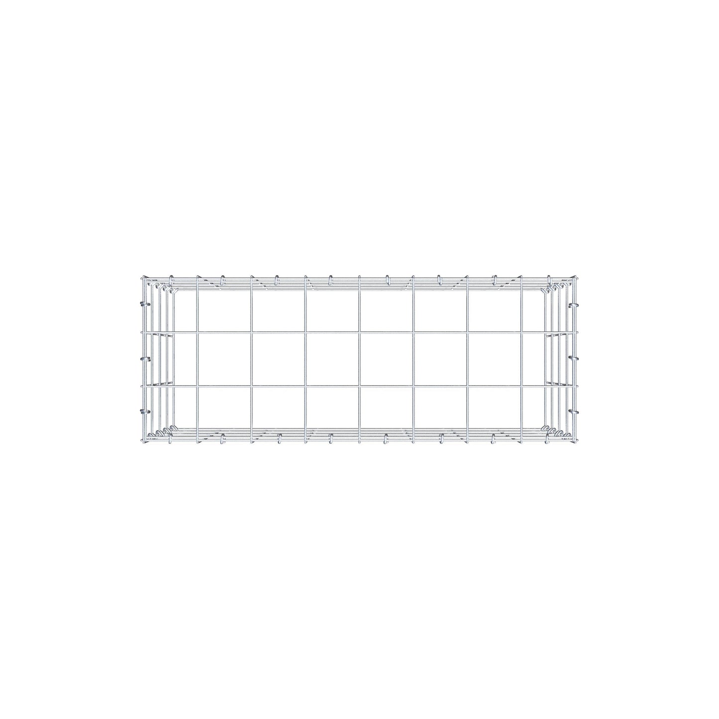 Monteret gabion type 3 80 cm x 40 cm x 30 cm (L x H x D), maskestørrelse 10 cm x 10 cm, C-ring