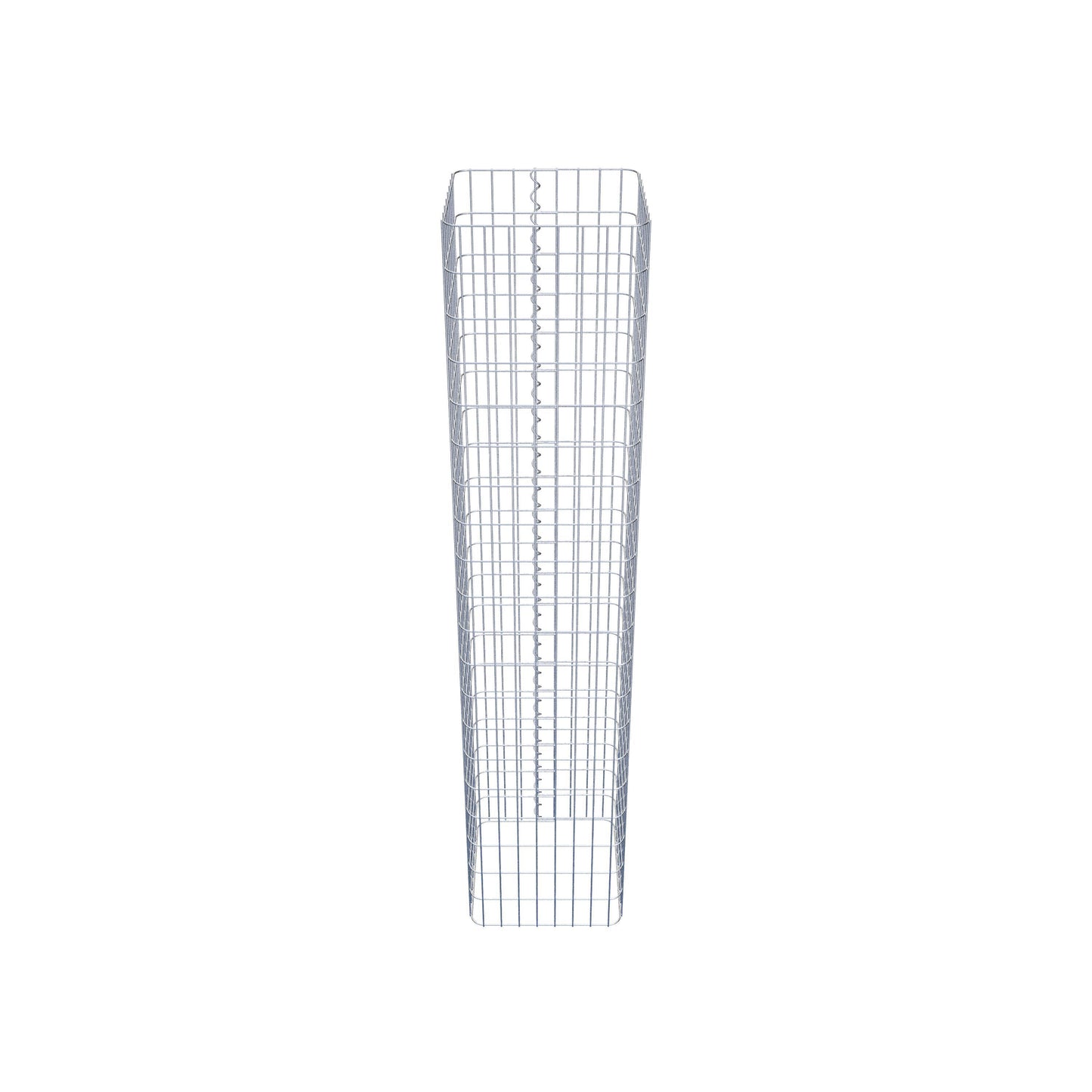 Columna de gaviones angular 42 cm x 42 cm, 200 cm de altura, MW 5 cm x 10 cm