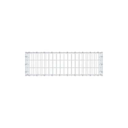 Gabion 100 cm x 20 cm x 30 cm (L x H x D), maskestørrelse 5 x 10 cm, spiralring