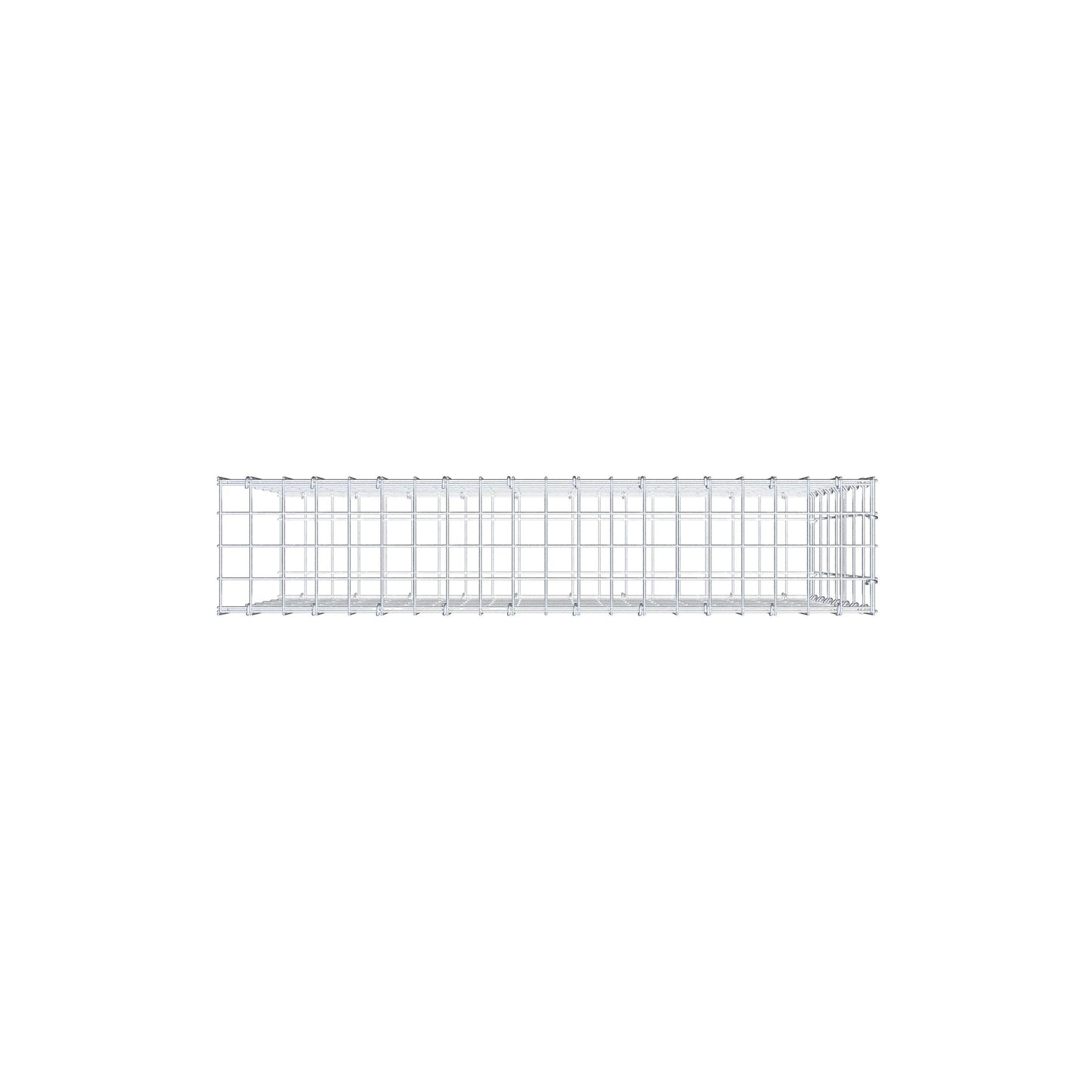 Monteret gabion type 2 100 cm x 70 cm x 20 cm, maskestørrelse 5 cm x 10 cm, C-ring