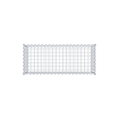Sæt med 2 gabioner 100 cm x 40 cm x 40 cm (L x H x D), maskestørrelse 5 x 5 cm, spiralformet