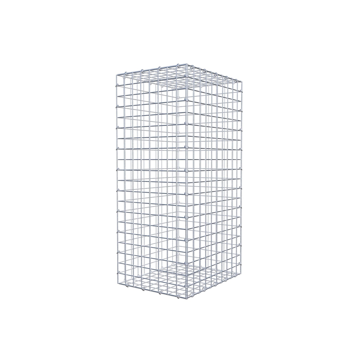 Gavión 100 cm x 50 cm x 40 cm (L x A x P), luz de malla 5 cm x 5 cm, anillo en C