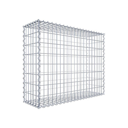 Sæt med 2 gabioner 100 cm x 80 cm x 30 cm (L x H x D), maskestørrelse 5 x 10 cm, spiralformet