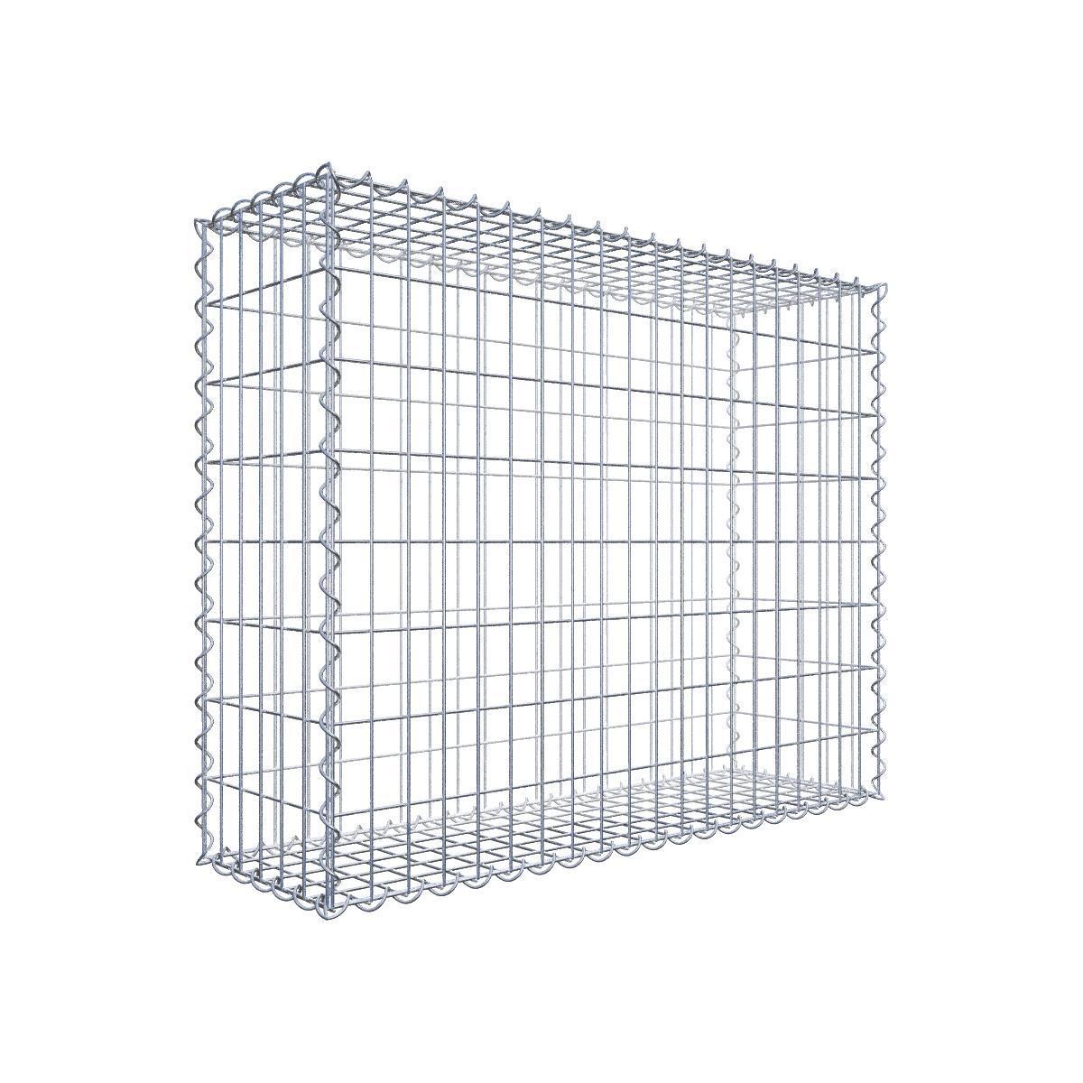 Juego de 2 gaviones de 100 cm x 80 cm x 30 cm (largo x alto x fondo), malla de 5 x 10 cm, en espiral