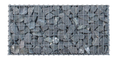 Sæt med 2 gabioner 100 cm x 60 cm x 20 cm (L x H x D), maskestørrelse 5 x 10 cm, spiralformet