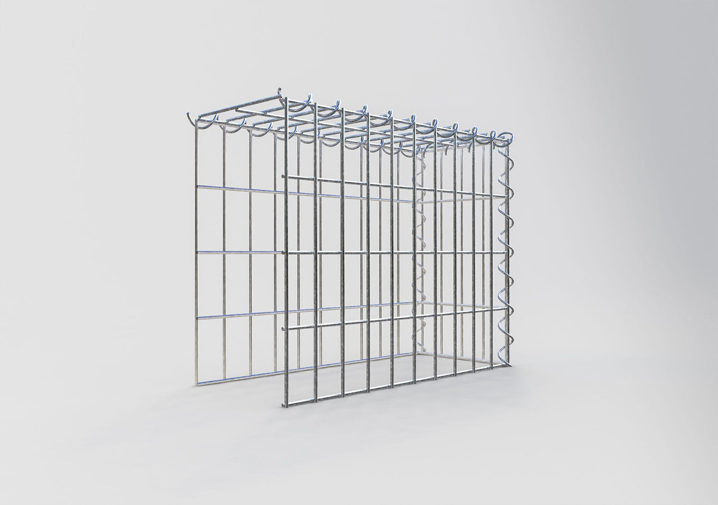 Opvokset gabion type 4 50 cm x 40 cm x 20 cm (L x H x D), maskestørrelse 5 cm x 10 cm, spiral