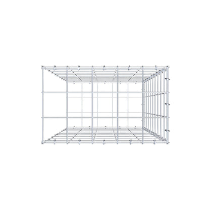 Mounted gabion type 2 100 cm x 50 cm x 30 cm (L x H x D), mesh size 10 cm x 10 cm, C-ring