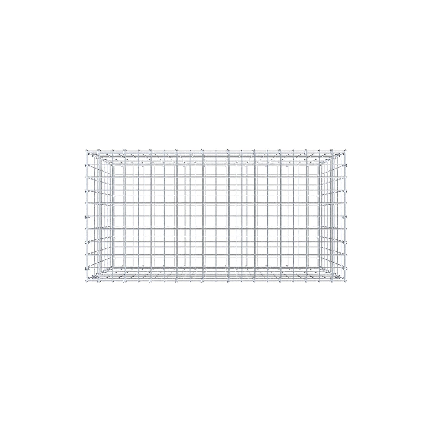 Gabbione 100 cm x 80 cm x 50 cm (L x H x P), maglia 5 cm x 10 cm, anello a C