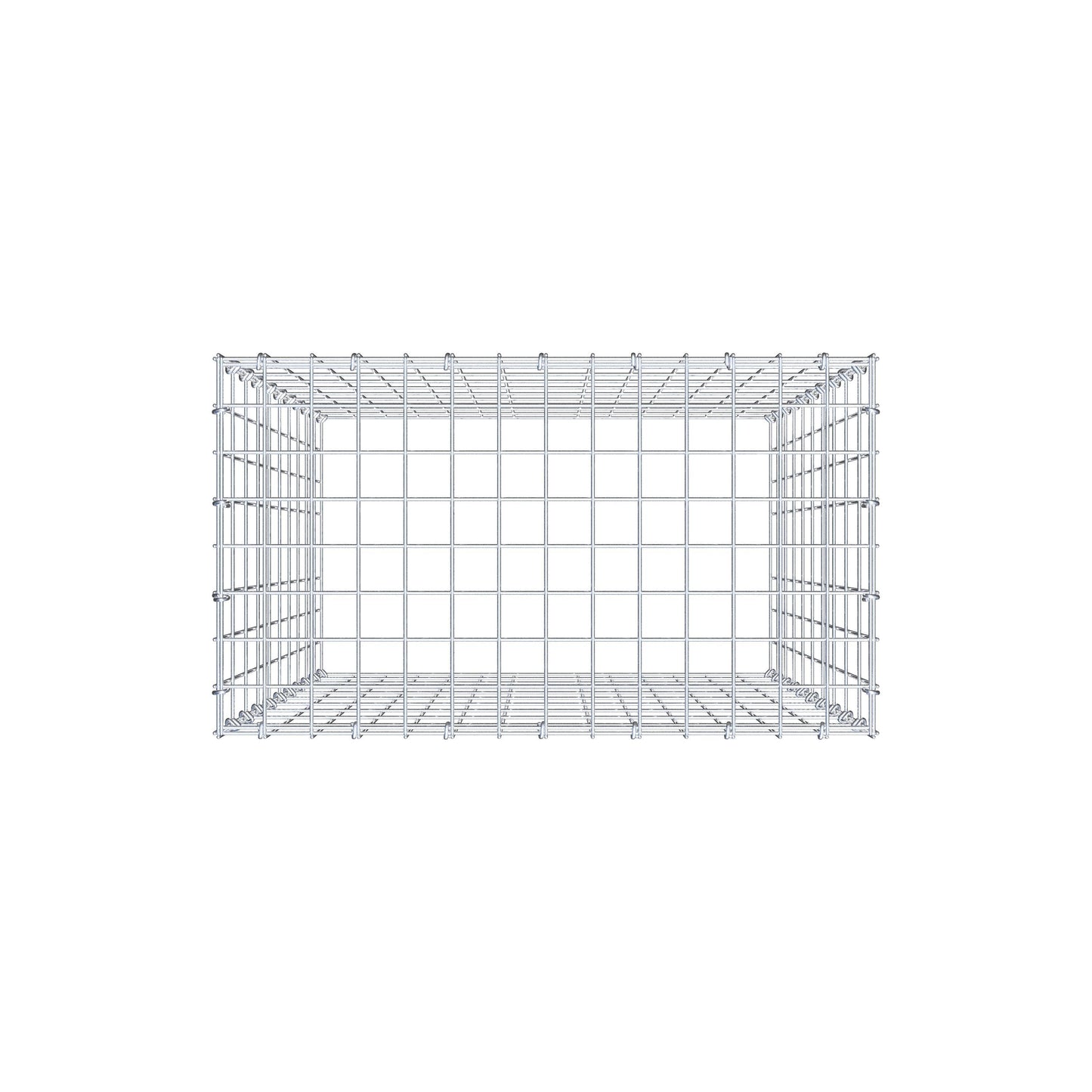 Anbaugabione Typ 3 100 cm x 70 cm x 40 cm (L x H x T), Maschenweite 5 cm x 10 cm, C-Ring