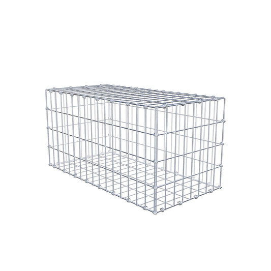 Gabione 80 cm x 40 cm x 40 cm (L x H x T), Maschenweite 5 x 10 cm, Spiralring