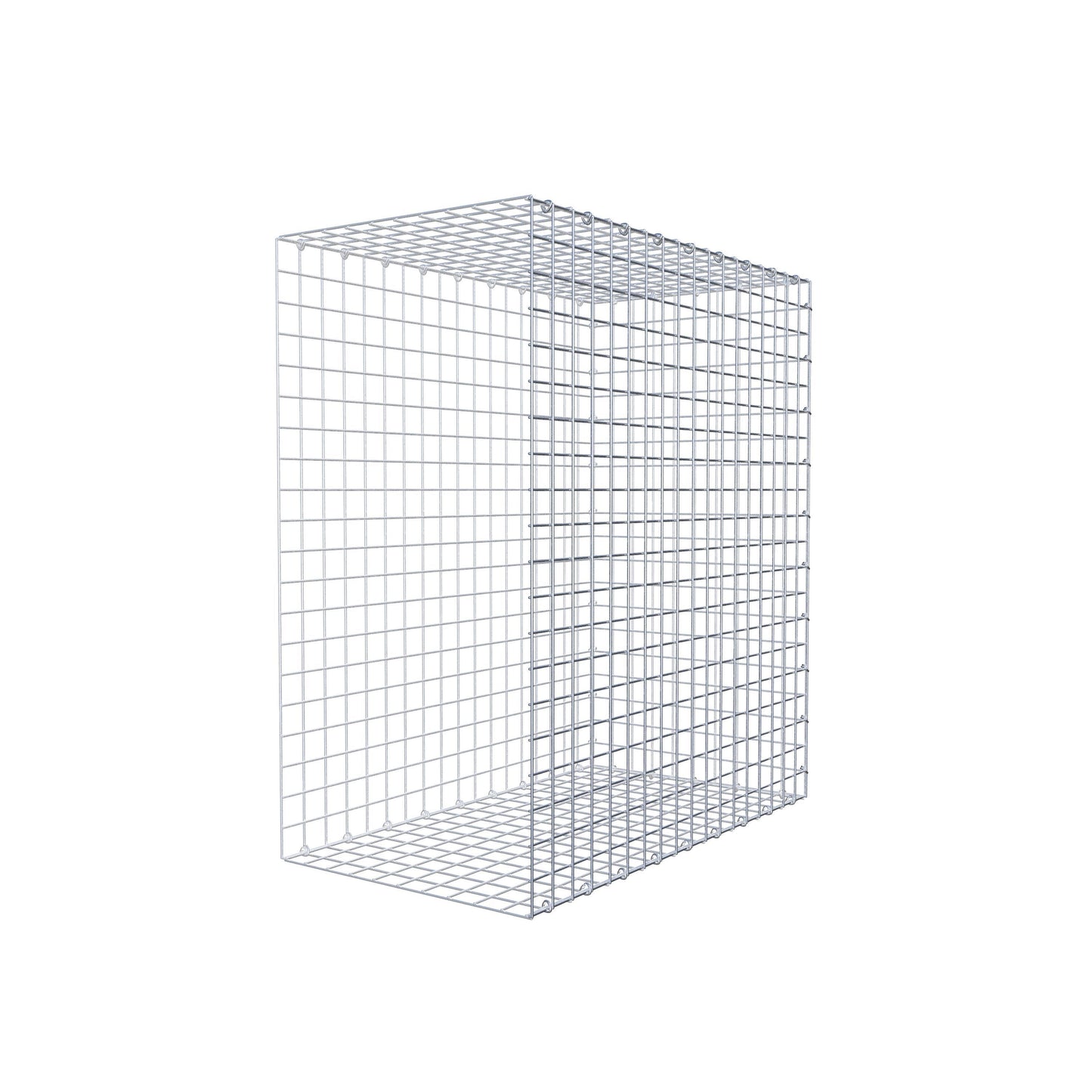 Gavión complementario de tipo 2 100 cm x 90 cm x 50 cm (largo x alto x fondo), malla 5 cm x 5 cm, anillo en C