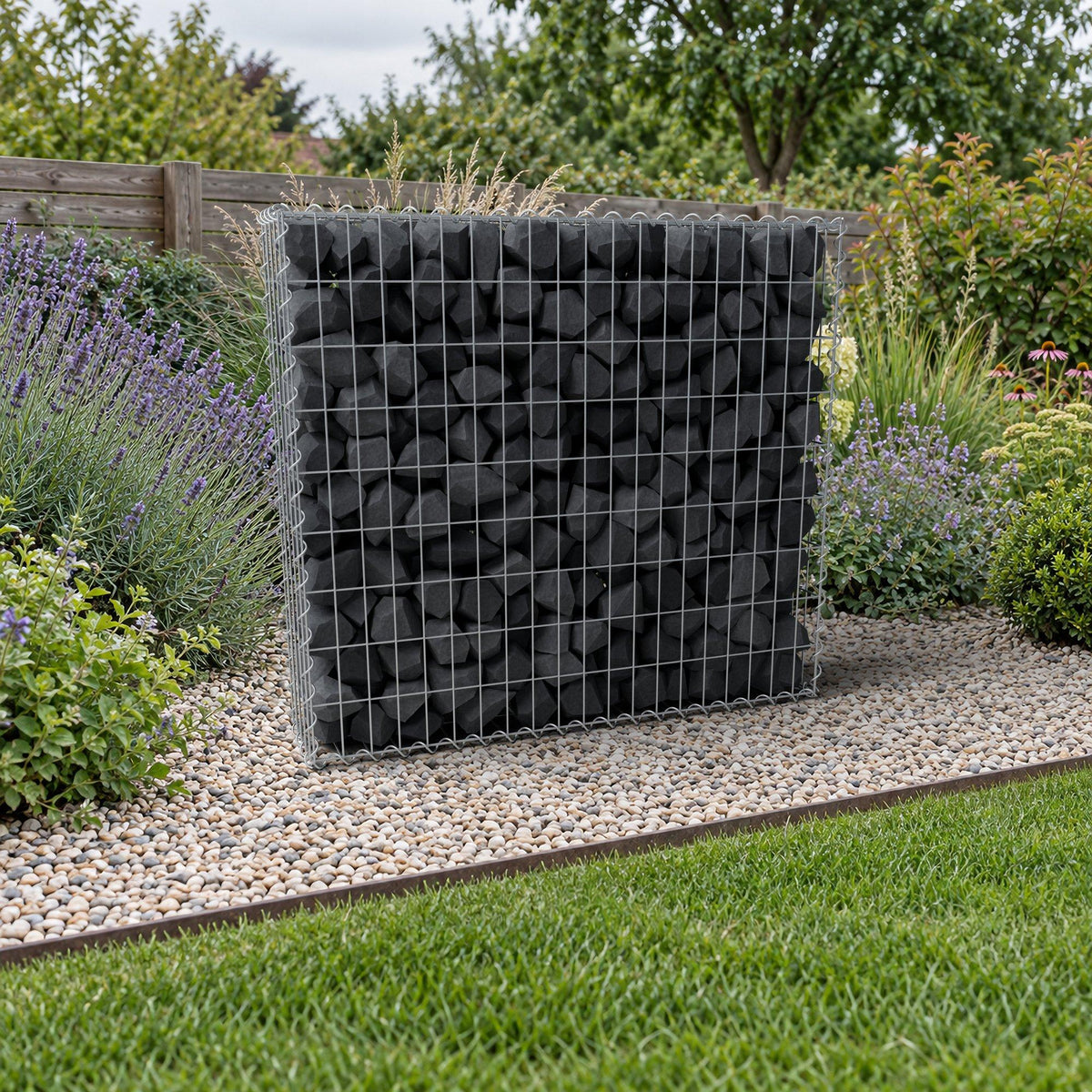 Gabione 100 cm x 90 cm x 20 cm (L x H x T), Maschenweite 5 cm x 10 cm, Spirale