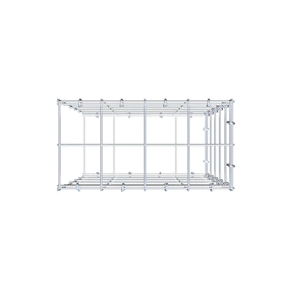 Mounted gabion type 2 50 cm x 40 cm x 20 cm (L x H x D), mesh size 10 cm x 10 cm, C-ring