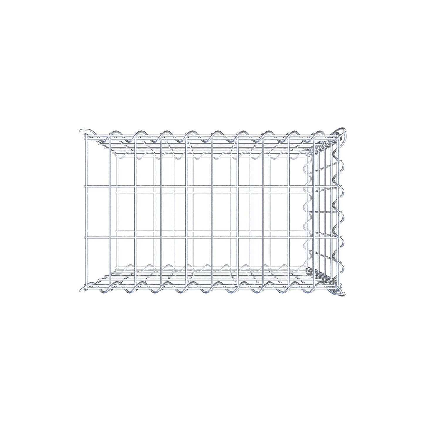 Anbaugabione Typ 2 50 cm x 50 cm x 30 cm (L x H x T), Maschenweite 5 cm x 10 cm, Spirale