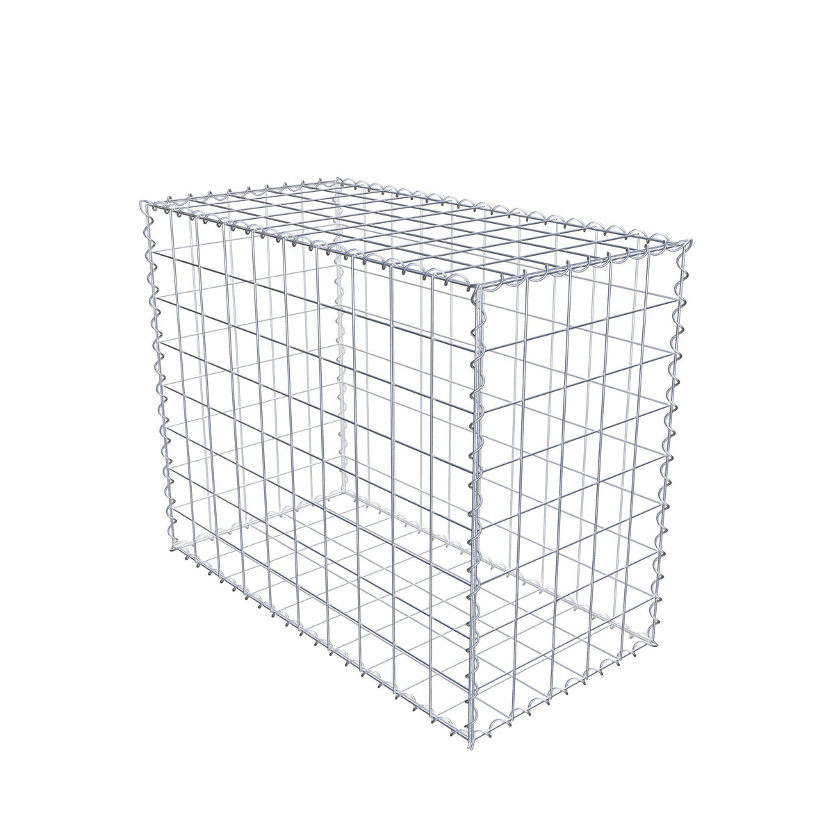 Gabion 100 cm x 80 cm x 50 cm (L x H x D), maskstorlek 10 cm x 10 cm, spiral