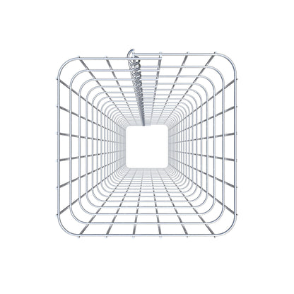 Colonne de gabion carrée galvanisée à chaud, 32 cm x 32 cm, 200 cm de hauteur, MW 5 x 10 cm