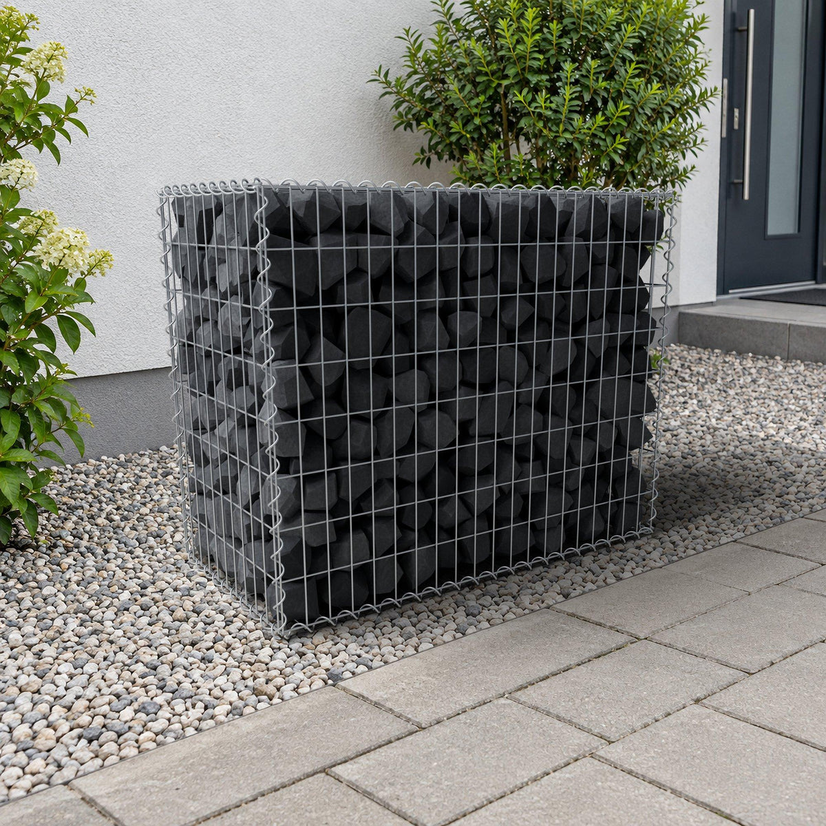 Gabion 100 cm x 80 cm x 50 cm (L x H x D), maskestørrelse 5 cm x 10 cm, spiral