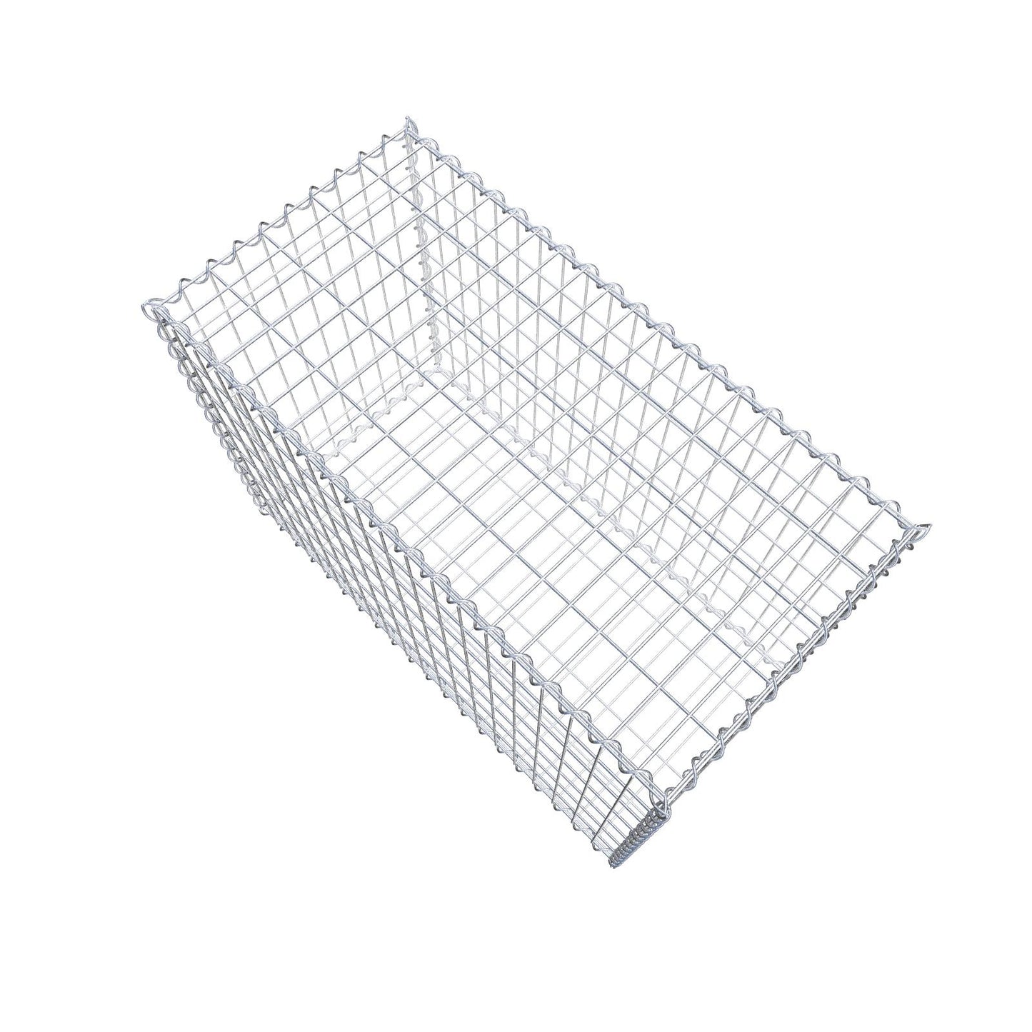 Gabbione 100 cm x 70 cm x 50 cm (L x H x P), maglia 5 cm x 10 cm, spirale