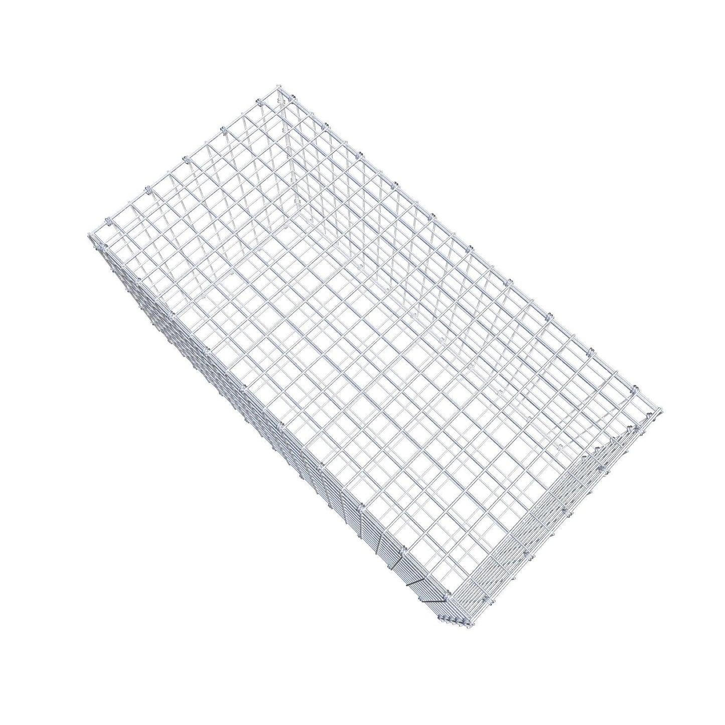 Gabione 100 cm x 50 cm x 50 cm (L x H x T), Maschenweite 5 x 5 cm, Spiralring
