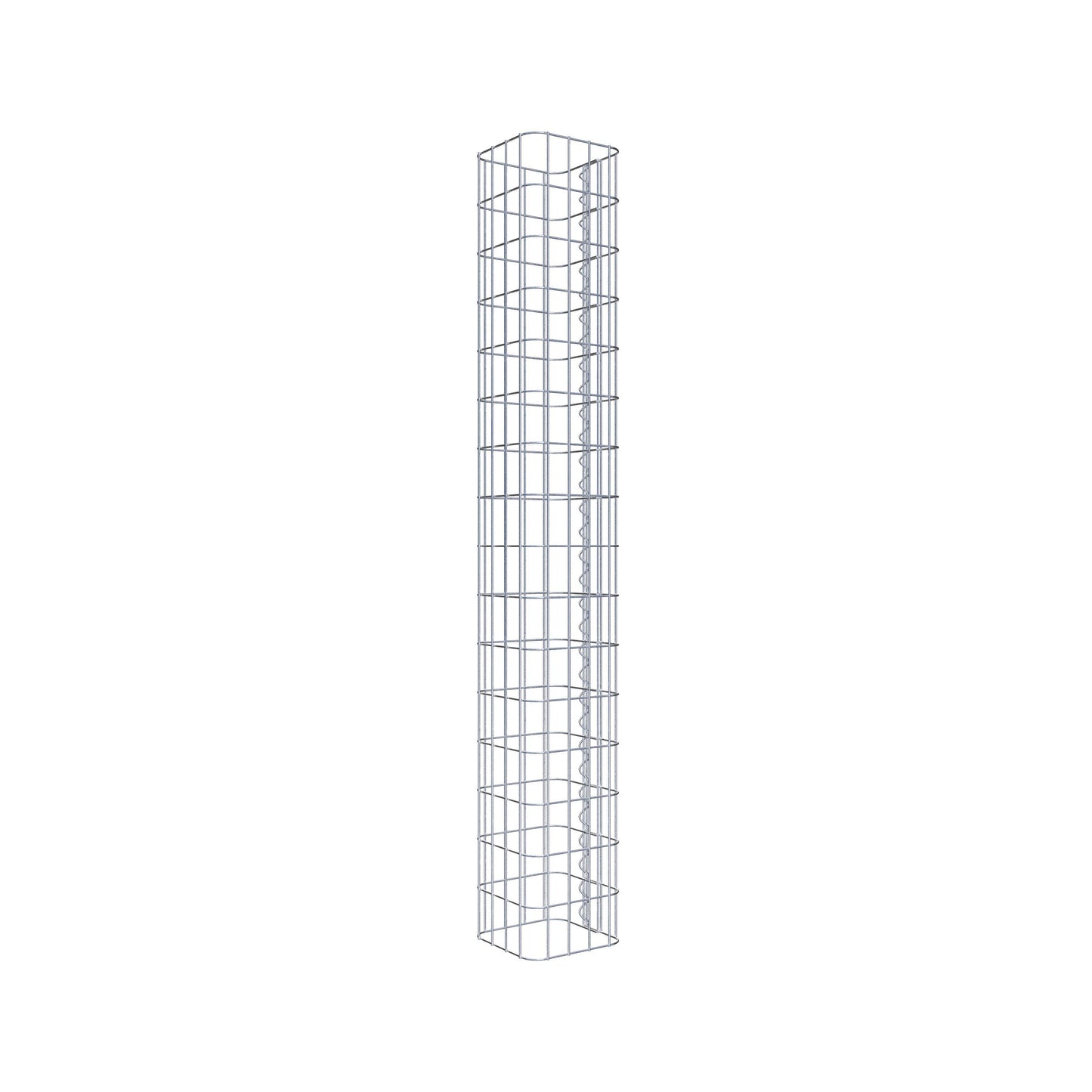 Colonna di gabbioni, quadrata 22 cm x 22 cm, alta 160 cm, MW 5 cm x 10 cm