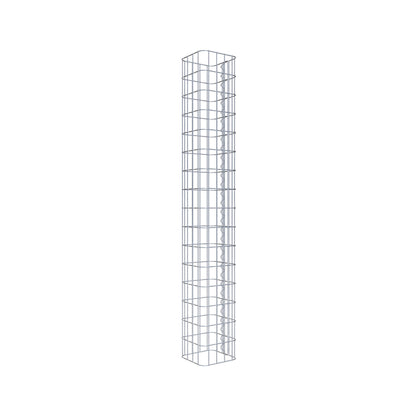 Colonna di gabbioni, quadrata 22 cm x 22 cm, alta 160 cm, MW 5 cm x 10 cm