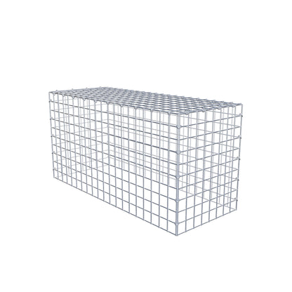 Anbaugabione Typ 3 100 cm x 50 cm x 40 cm (L x H x T), Maschenweite 5 cm x 5 cm, C-Ring