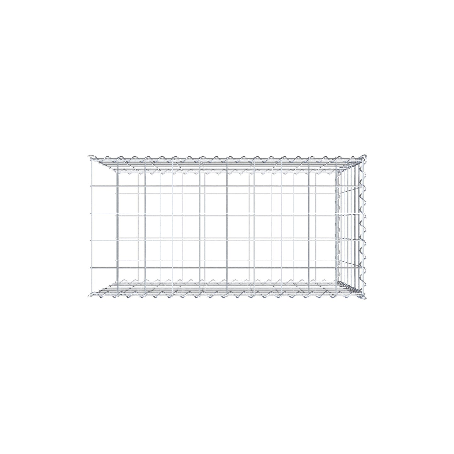 Anbaugabione Typ 2 100 cm x 70 cm x 50 cm (L x H x T), Maschenweite 10 cm x 10 cm, Spirale