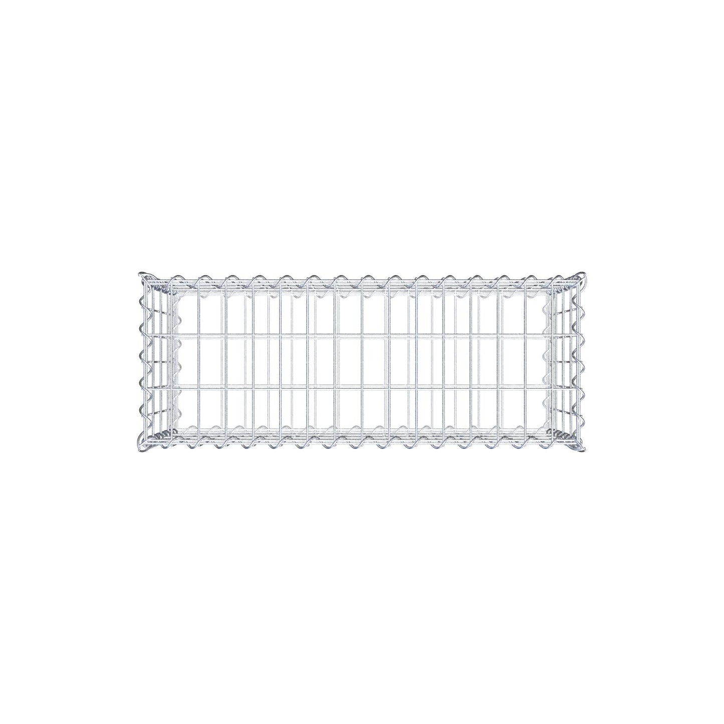 Gabion 80 cm x 40 cm x 30 cm (L x H x D), maskestørrelse 5 cm x 10 cm, spiral