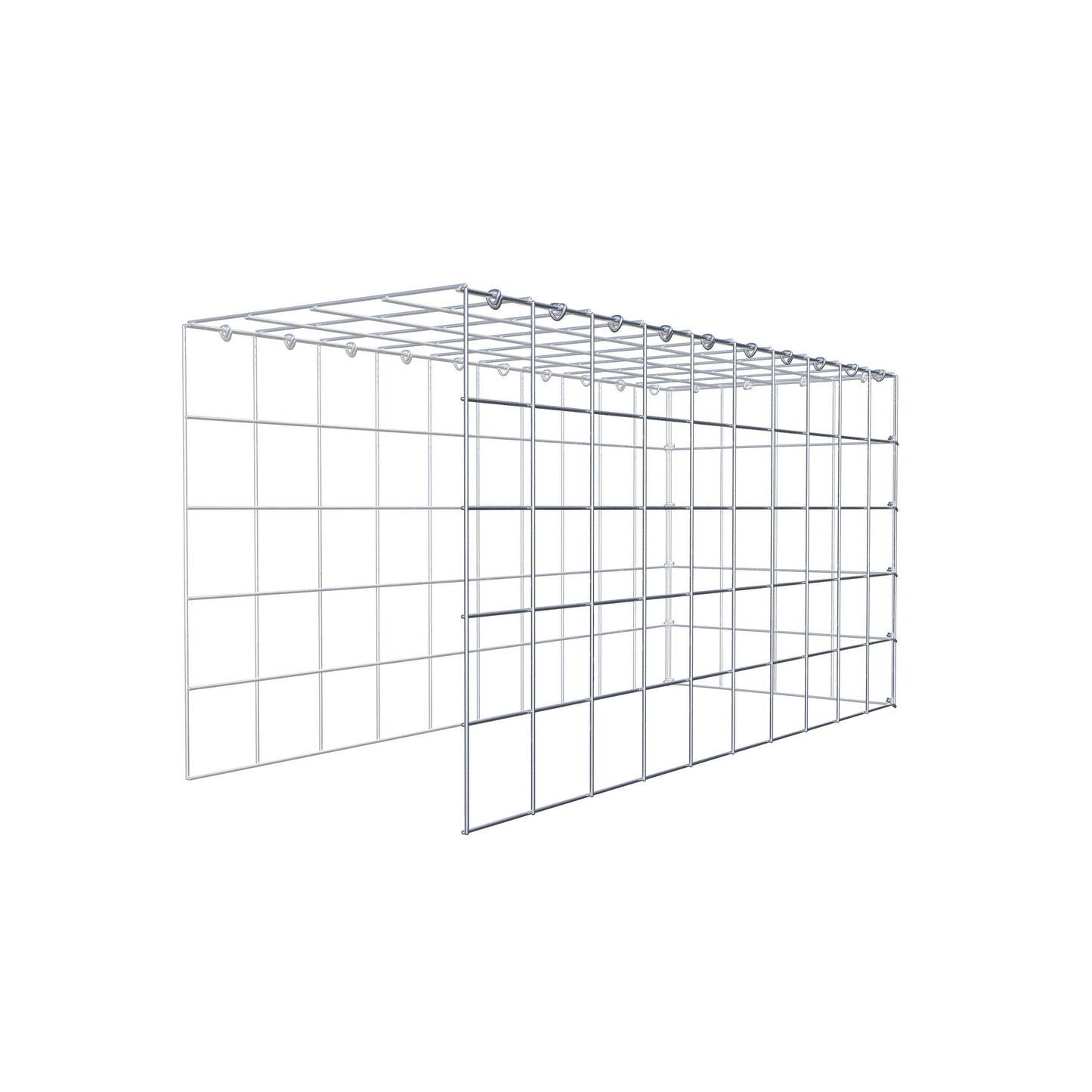 Gavión complementario de tipo 4 100 cm x 50 cm x 40 cm (L x A x P), malla 10 cm x 10 cm, anillo en C